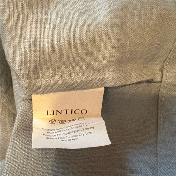 Lintico Light Blue Linen Top NWOT - Picture 9 of 11